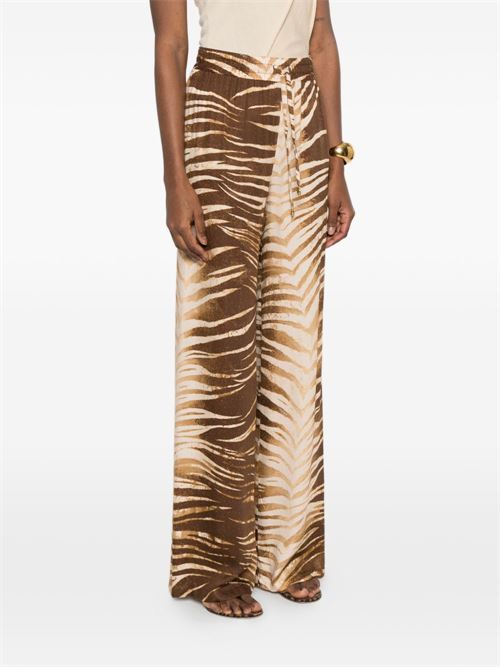 Pantalone donna a palazzo con stampa JUST CAVALLI | 80PAA126NS819751